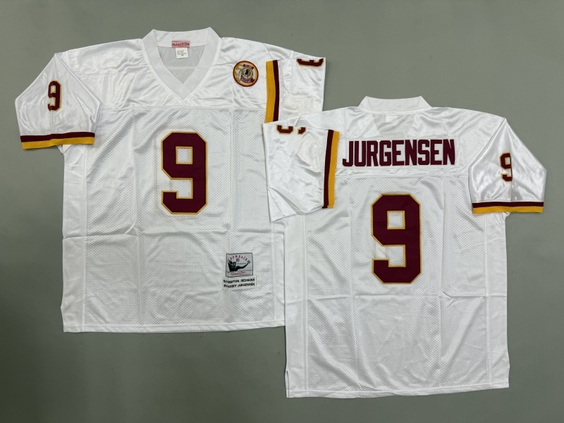 Men 2025 Washington Redskins 9 Jurgensen white Throwback Limited NFL Jersey style 002
